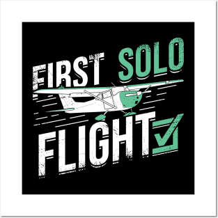 First Solo Flight Pilot Gift Posters and Art